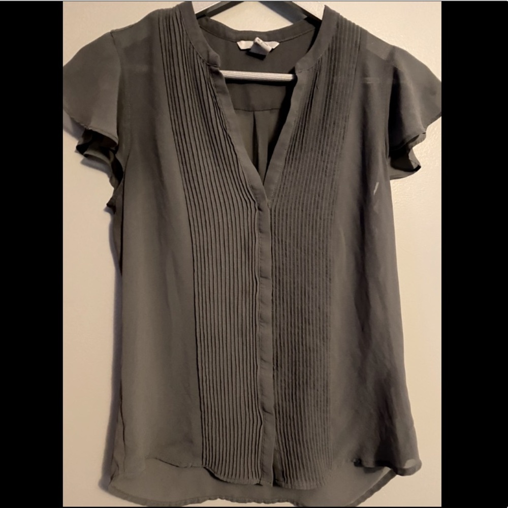 Gray sheer blouse